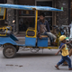 An electric rickshaw, locally known as toto, on the streets of Varanasi.